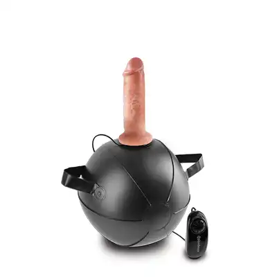 Masażery-KING COCK VIBRATING MINI SEX BALL FLESH