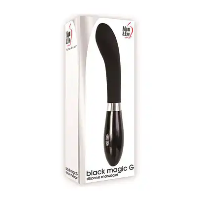 Adam &amp; Eve - Black Magic G - czarny, smukły wibrator z wygodną końcówka do stymulacji punktu G