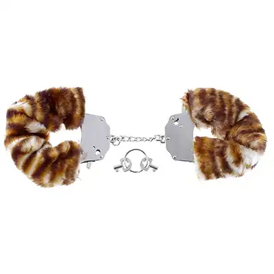 Kajdanki-FF ORIGINAL FURRY CUFFS TIGER