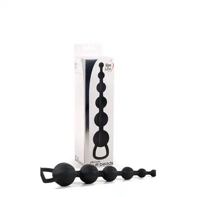 Plug/kulki-A&amp;E SILICONE BUTT BEADS BLACK