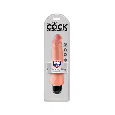 Wibrator-KING COCK 8INCH VIBRATING STIFFY FLESH