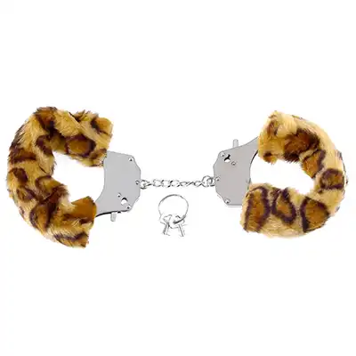 Kajdanki-FF ORIGINAL FURRY CUFFS CHEETAH