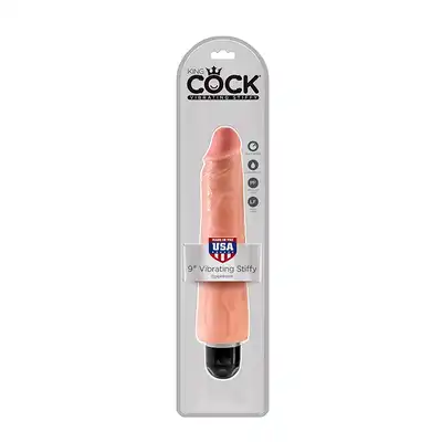Wibrator-KING COCK 9INCH VIBRATING STIFFY FLESH