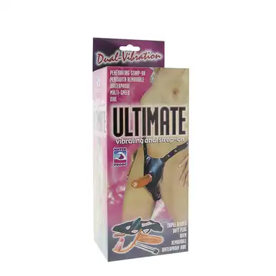 Proteza-ULTIM. VIBR. ANAL STRAP ON - HOT PINK