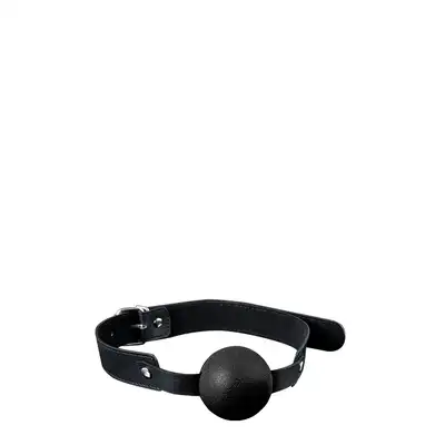 Guilty Pleasure - Silicone Ball Gag. Silikonowy knebel z ekoskóry. Bezpieczny, regulowany. 