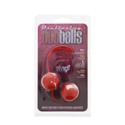 Kulki-MARBILIZED DUO BALLS - RED