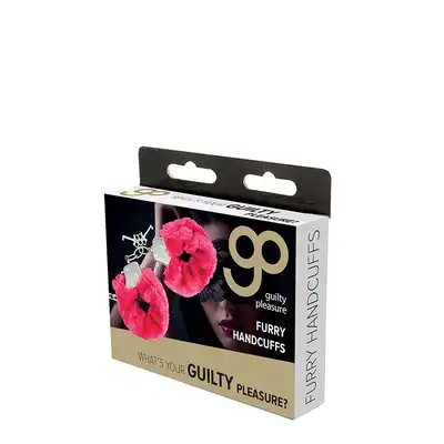 Kajdanki-GP FURRY HANDCUFFS RED