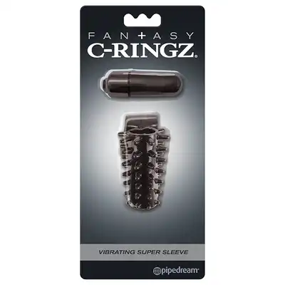 Fantasy C-ringz - Vibrating Super Sleeve. Wibrująca nakładka na penisa z silikonu medycznego, bestseller!