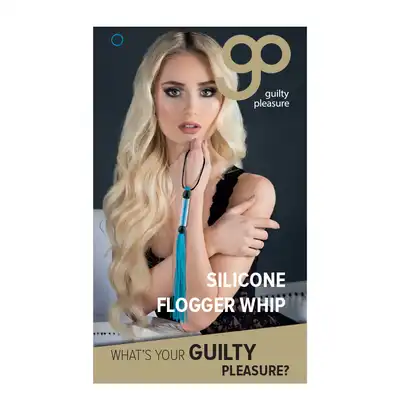 Pejcz-GP SILICONE FLOGGER WHIP BLUE
