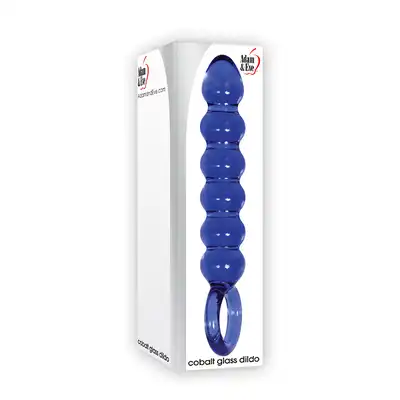 Dildo-A&amp;E COBALT GLASS DILDO