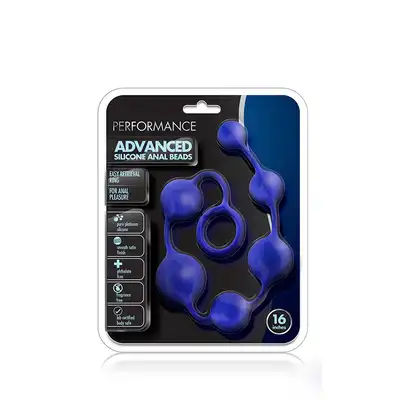 Plug/kulki-PERFORMANCE SILICONE ANAL BEADS INDIGO
