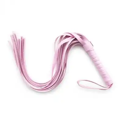 Toyz 4 Lovers - Squash Whip. Różowy pejcz z mięciutkimi paseczkami. Włoski produkt z ekoskóry, bestseller! 