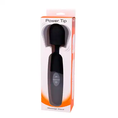 Stymulator-POWER TIP MASSAGE WAND BLACK
