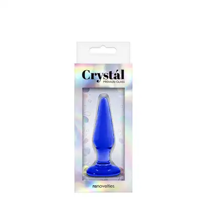 Plug-CRYSTAL TAPERED GLASS PLUG SMALL BLUE