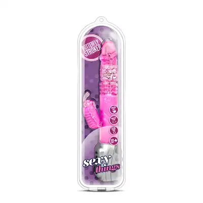 Wibrator-SEXY THINGS BUTTERFLY STROKER MINI PINK