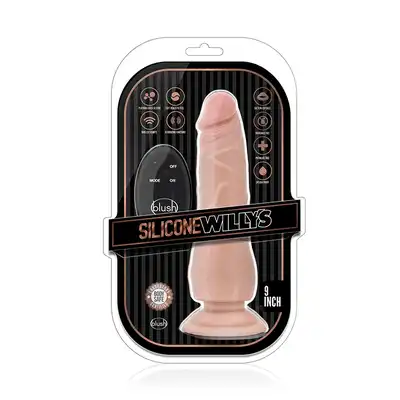 Wibrator-SILICONE WILLYS WIRELESS REMOTE DILDO