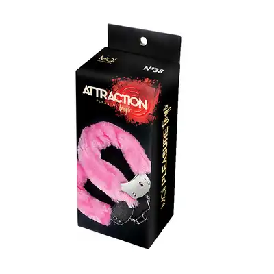 Kajdanki-MAI No.38 METAL FURRY HANDCUFFS PINK