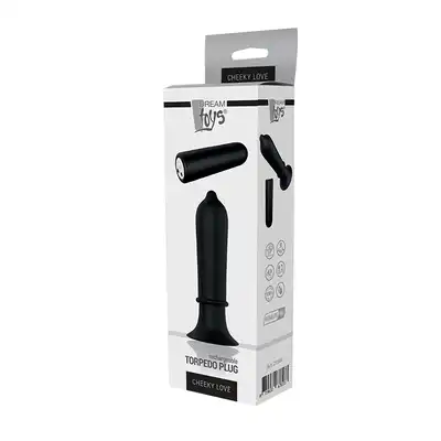 Plug/vibr-DREAM TOYS TORPEDO PLUG BLACK