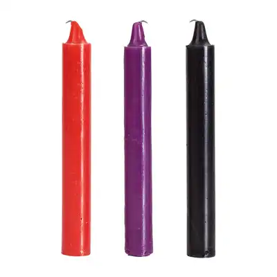 Doc Johnson - Japanese Drip Candles - trzy świecie, niskotemperaturowe. Idealna zabawa BDSM. Mega Sale!