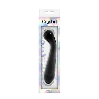Dildo-CRYSTAL GLASS G SPOT WAND CHARCOAL