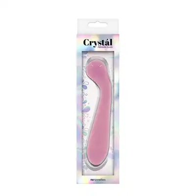 Dildo-CRYSTAL GLASS G SPOT WAND PINK