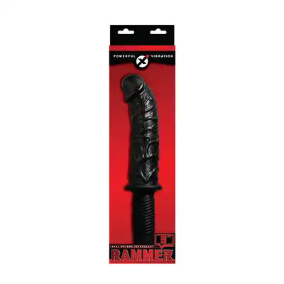 wibrator-RAMMER 9 PVC DUAL MOTORS VIBRATOR BLACK