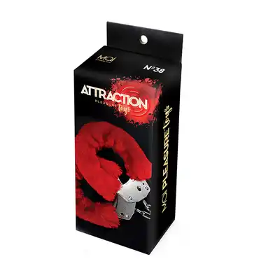 Kajdanki-MAI No.38 METAL FURRY HANDCUFFS RED