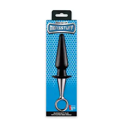 MENZSTUFF ANAL PLUG WITH PLATED HANDLE