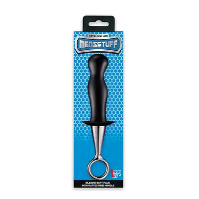 MENZSTUFF ANAL PLUG WITH PLATED HANDLE