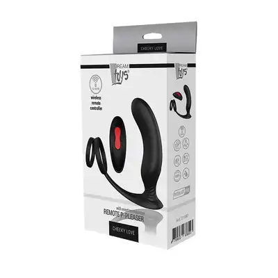 DreamToys - Essentials Remote P-Pleaser. Wibrujący stymulator prostaty z ringami, intensywna stymulacja i wzmocnienie erekcji w jednym