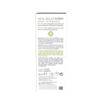 HOT - Anal Relax Spray 50ml.  Wyjątkowy komfort podczas stosunków analnych zarówno dla kobiet, jak i mężczyzn