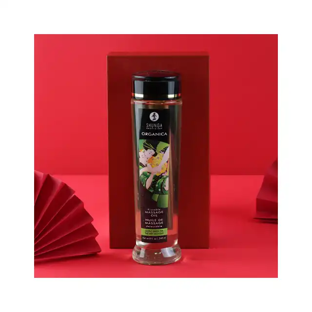 Shunga - Erotic Massage Oil Green Tea. Olejek do masażu erotycznego 240 ml o zielonej herbaty. 