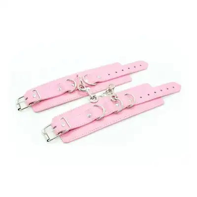 Toyz 4 Lovers - Pink Handcuffs. Różowe kajdanki z ekologicznego odpowiednika skóry! Super wygodna regulacja. 