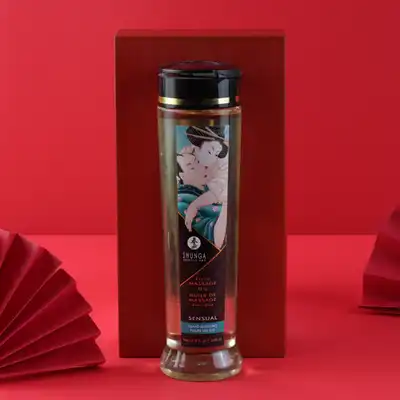 Shunga - Erotic Massage Oil Island Blossom. Olejek do masażu erotycznego 240 ml o kwitnących kwiatów.