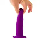 Solid Love od Dream Toys - Premium Ribbed Dildo Purple. Thermoreactive - innowacyjny materiał Silexpan.