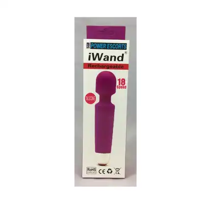 Urocza, silikonowa różdżka w kolorze fioletowym -Iwand purple rechargeable silicone bodywand massager