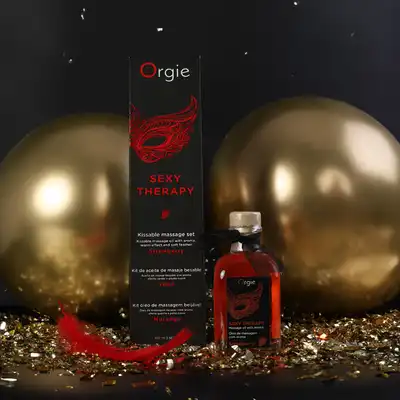 Orgie - Żel-LIPS MASSAGE KIT STRAWBERRY 100 ML. Żel afrodyzjakalny do masażu ustami . Truskawkowy.