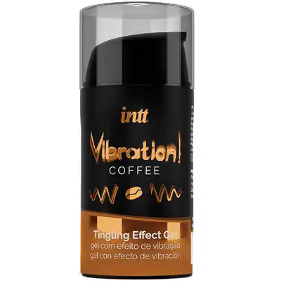 Intt - Vibration! Coffee. Tingling Effect Gel. Energetyzujący, rozgrzewający żel o zapachu kawy. Cudowna przyjemność! Wibracje w płynie.
