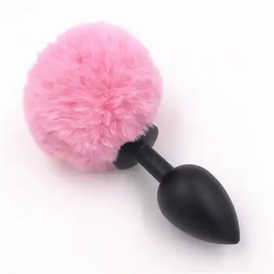 Power Escorts - Bunny Plug With Pink Tail L. Słodki i uroczy plug analny z różowym pomponem, jak dla króliczka! Rozmiar L.