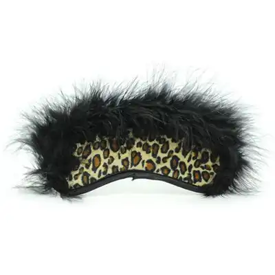 Toyz 4 Lovers - Wild Leopard Mask. Zmysłowa maska na oczy z piórkami, idealna do gry zmysłów