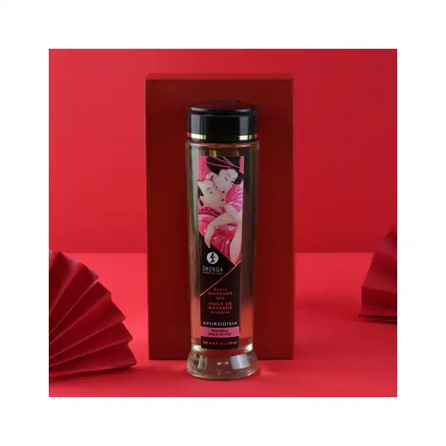 Shunga - Erotic Massage Oil Aphrodisia Roses. Olejek do masażu erotycznego 240 ml o zapachu róży. 
