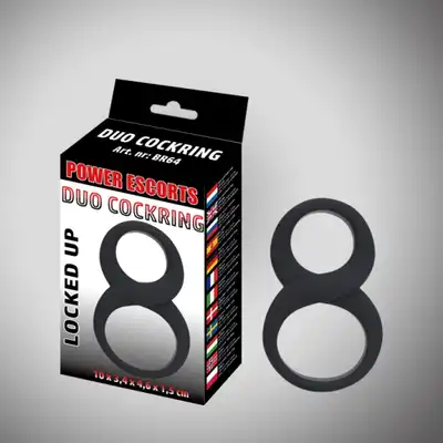 Duo cockring black cock &amp; ball cockring 10 x 3,4 x 4,6 cm