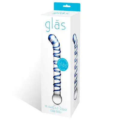 Glas-  Swirly G-Spot Glass Dildo