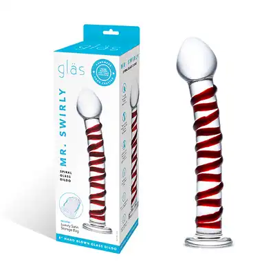 Glas- Mr. Swirly Szklane Dildo 21 cm 