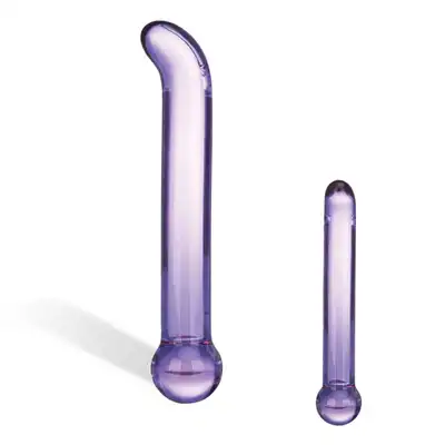 Purple Glass Dildo 6,75''.  Fioletowe Szklane Dildo do Stymulacji Punktu G