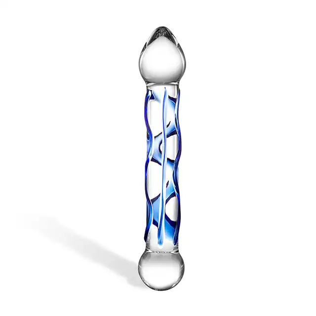Glas - Full Tip Textured Glass Dildo. Niezwykłe szklane dildo zapewni Ci maksimum rozkoszy. 