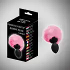Power Escorts - Bunny Pink Plug L. Duża wtyczka analna z króliczym ogonem. 