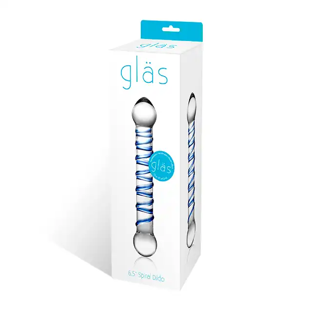 Glas- Spiral dildo, spiralne szklane dildo 16,5 cm 