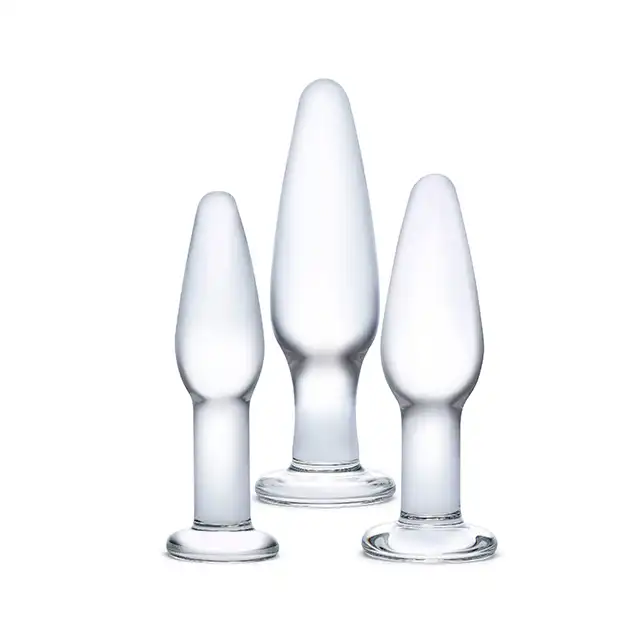 Glas- zestaw treningowy szklanych zatyczek analnych 