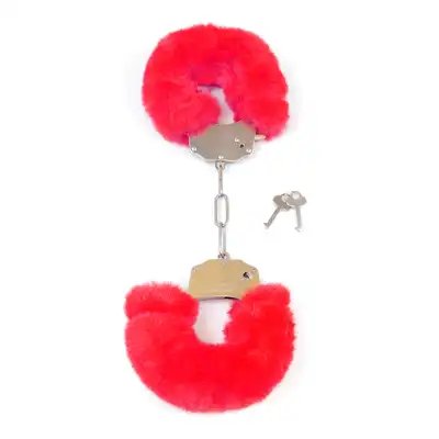 Kajdanki Fetish Boss Series- Furry Cuffs Red